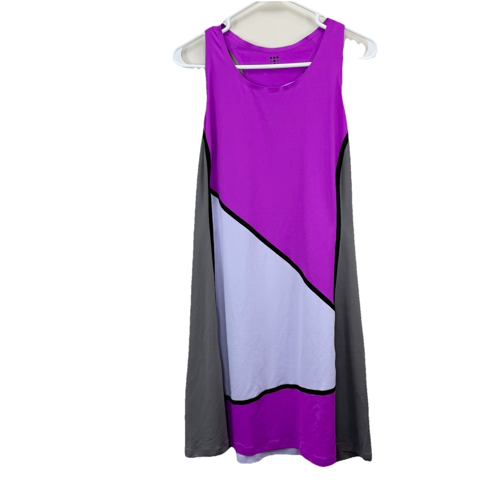 Title Nine Racerback Colorblock Purple Athletic Dress Diamalete Golf Size LARGE